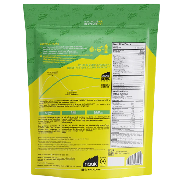 Naak Energy Drink Mix 720gm & 6 Singles Per Box