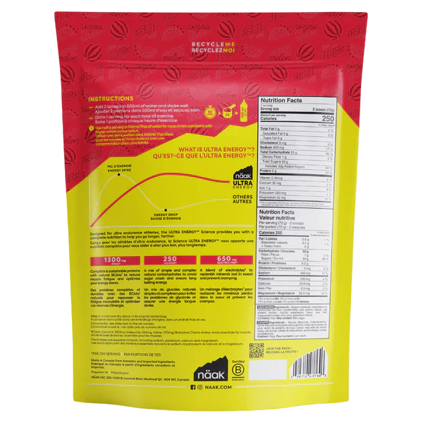 Naak Energy Drink Mix 720gm & 6 Singles Per Box